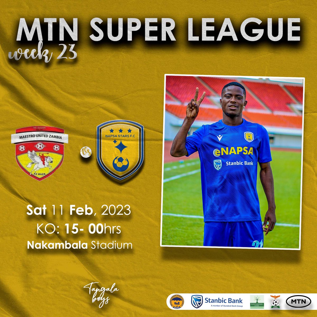 napsastars_fc's tweet image. Back on the road 👊🏾

🚨 𝗡𝗘𝗫𝗧 𝗠𝗔𝗧𝗖𝗛 🚨
🏆 #MTNSuperLeague
⚽️ FC MUZA vs NAPSA Stars Football Club 
📆 Saturday, 11 February, 2023
🏟 Nakambala Stadium, Mazabuka

#WeArePensioners 
#Week23