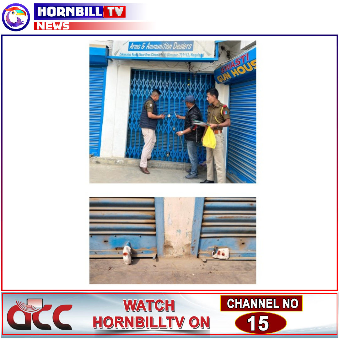 hornbilltv's tweet photo. Commissioner of Police, Dimapur Seals 16 Gun Shops, Five Air Gun Shops and Four Arms Repairing Shops In View Of The General Election
@NagalandPolice
@dimapurpolice
#Dimapur #Dimapurpolice #GunShops #sealed #Nagaland #election https://t.co/T5ksK8nTl4