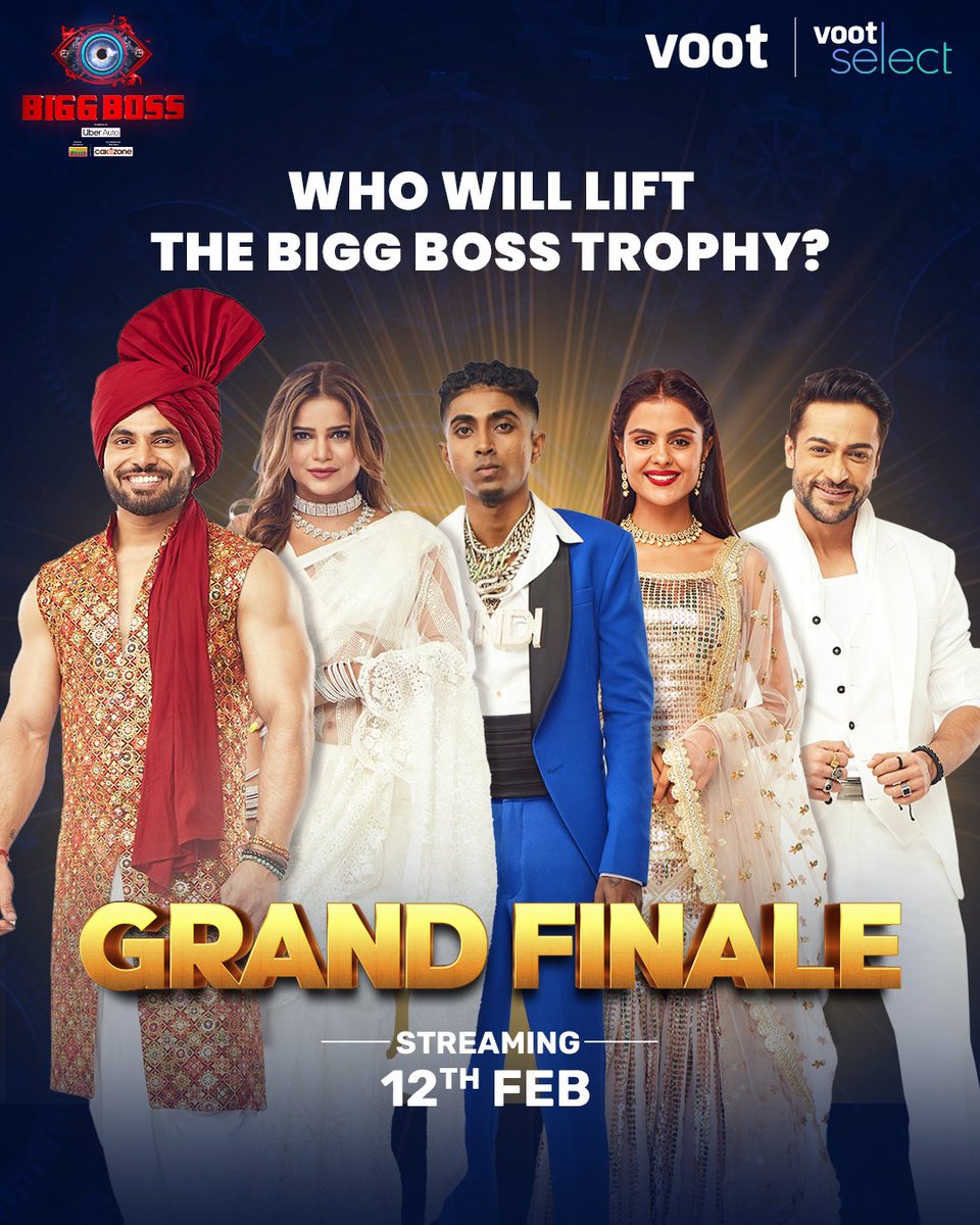 Congratulations to the top 5 finalists of #Biggboss16

Stay tuned for the Grand Finale on 12th Feb on #VootSelect

#BiggBoss #BiggBossOnVootSelect #BB16OnVS #BiggBoss24hrsLive  #ShivThakare #MC #PriyankaChaharChoudhary #MCStan #ArchanaGautam #ShalinBhanot @ShivThakare9  @ColorsTV