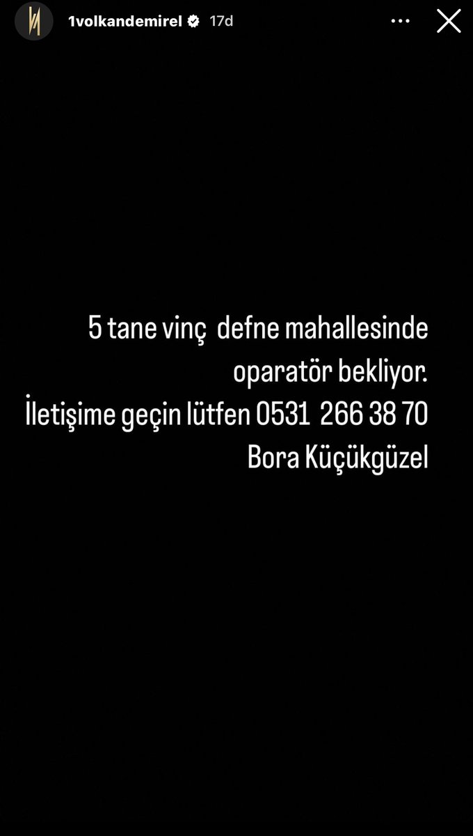 5 VİNÇ DEFNE MAHALLESİNDE OPERATÖR BEKLİYOR! 🚨🚨