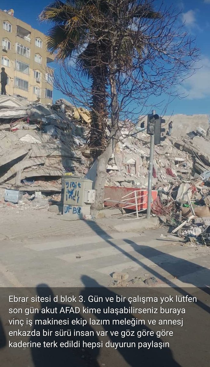 ARKADAŞLAR KAHRAMANMARAŞ EBRAR SİTESİNE ACİL YARDIM GİTMESİ GEREKİYOR