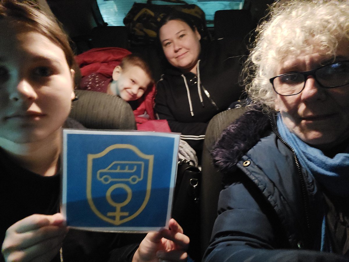 Another successful evacuation by our heroine Jola! 💪 Jola has been to UA more than 70 times!!! since 24/2/22, evacuating hundreds of women &amp; children - This time 24 hours en route - mom with a 14-year-old daughter and a 4-year-old boy from Chmielnicki are already safe in PL ❤️