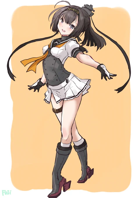 久々に全身描きたくなったので秋月ちゃんです
やはり美脚ですわぁ 