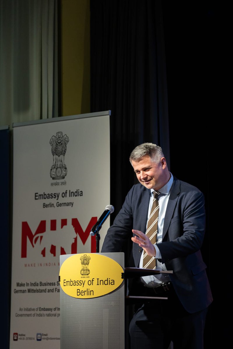 eoiberlin's tweet photo. Also present on the occasion were Member of Executive Board, The German Association for Small and Medium-sized Businesses Mr. Andreas Jahn @BVMWeV &amp; Head of Foreign Trade &amp; Member of Executive Board, German Chamber of Commerce and Industry (DIHK) @VolkerTreier as keynote speaker. https://t.co/XhMkhSkpFK