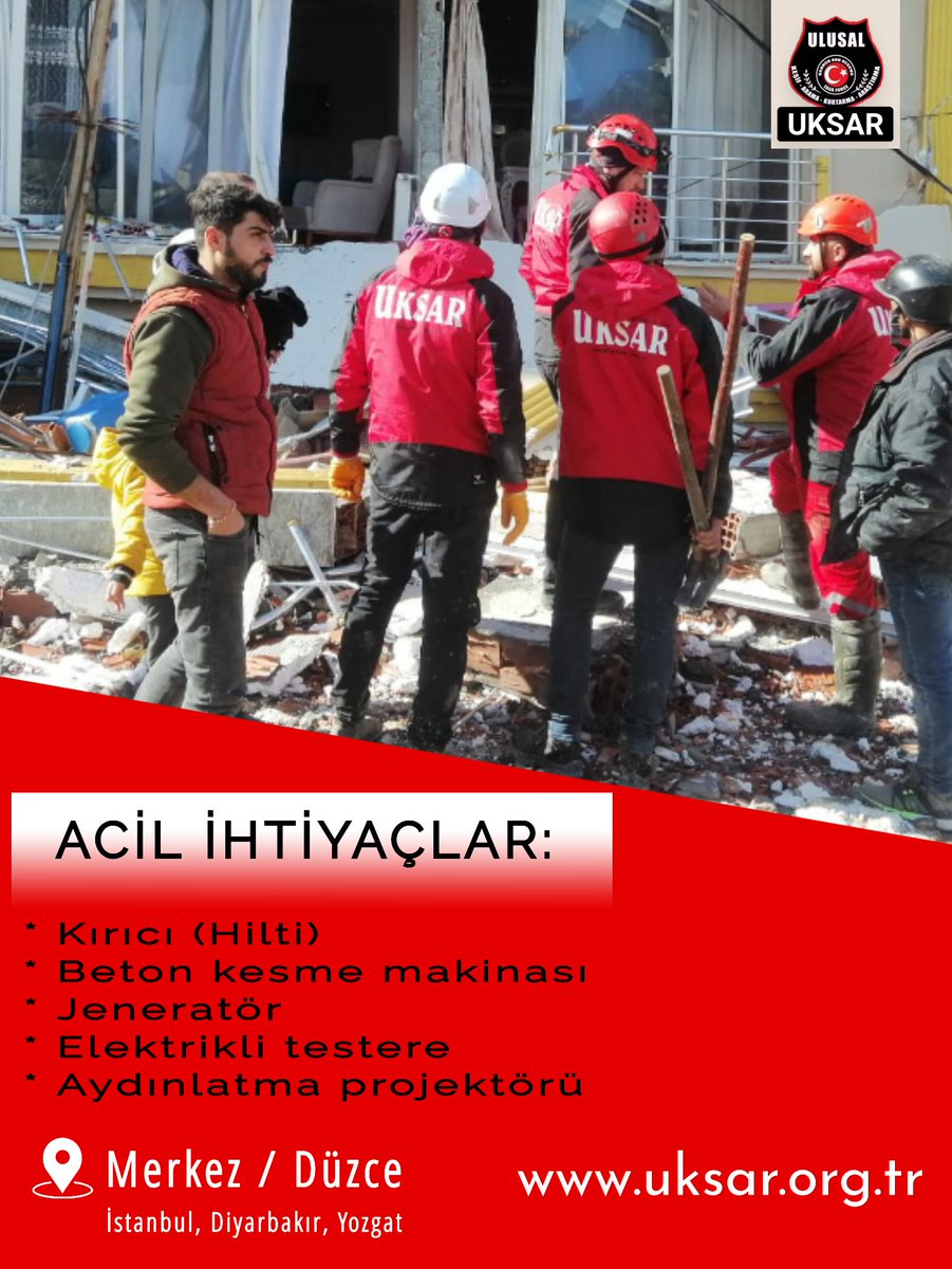 #Hatay #Samandağ bölgesinde 50 kişilik ekibimiz ile görev başındayız. Desteğinize ihtiyacımız var.
#deprem