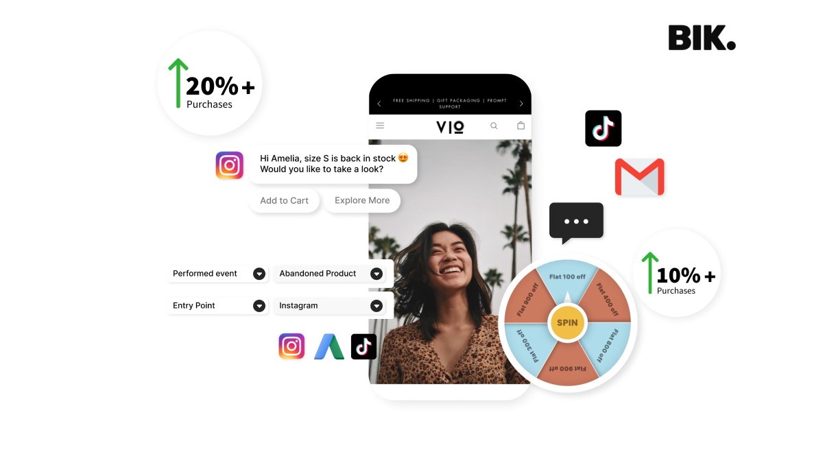 Bikglobal's tweet photo. #BIK clients are experiencing more than 20% increase in their purchases.

Providing effective personalised social journey to increase your conversion directly from social media is just 1 of our crazy features! 🤩

Check out your eligibility: https://t.co/6vWlOlPYKI

#socialmedia https://t.co/DgNZDHsnZj