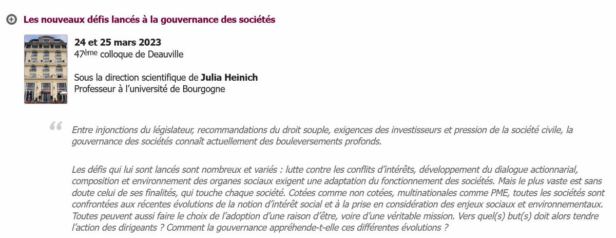 fred_marty's tweet image. Colloque de l'association Droit et Commerce les 24 et 25 mars prochain sur les nouveaux défis pour la gouvernance des sociétés sous la direction de @JuliaHeinich 
droit-et-commerce.org/conferences-co…