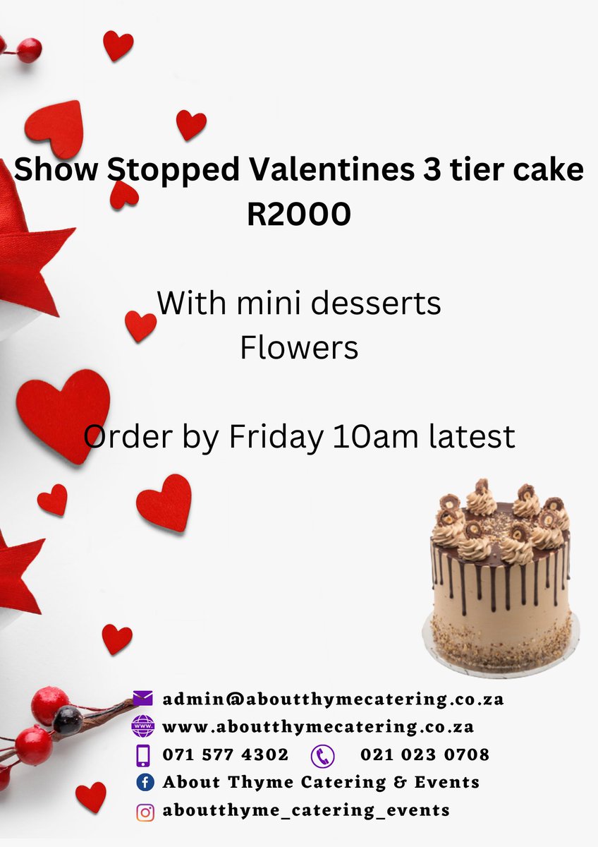 abt_Thyme's tweet photo. Valentines specials that will blow them away. #foodie #catering #valentines #son2023 https://t.co/l807KL5ntm