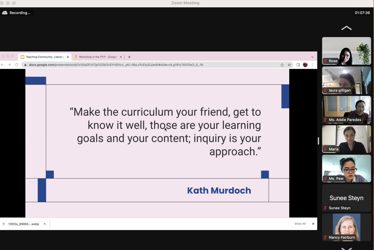 melleytaylor's tweet photo. An inspiring, informative & rich w/shop for #SEAPYP network Ts in this afternoon! Thank you to @NISTSchool Ele Lit Coach, @orikaelson for facilitating & sharing how to authentically integrate @TCRWP into the @ibpyp through an #inquiry approach. @kjinquiry @trev_mackenzie https://t.co/3674JMZH4S