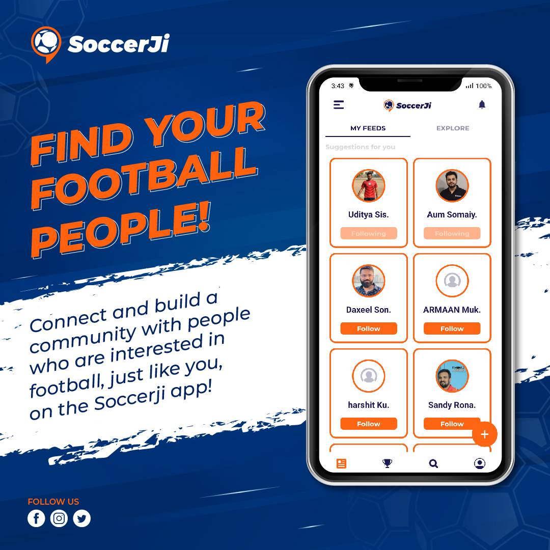soccerjiapp's tweet photo. India's fastest growing football community app is the best place for you to find people like you who live, breathe, think, dream football!

Download the Soccerji app today!

#soccerji #soccerjiapp #indianfootball #football #communityoffootball #footballnews #footballmemes #soccer https://t.co/BYGLaNqsyq