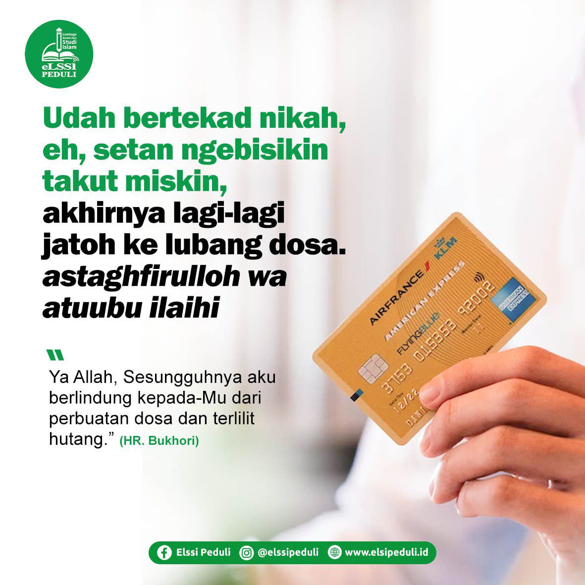 elssipeduli's tweet photo. Jika jarak antara seseorang dengan al-Qur'an jauh, maka ia akan sangat sulit mendeteksi penyakit dalam diri dan jiwanya.

#PrayForTurkey #PrayForTurkeyAndSyria #elssi #bansos #wakafquran https://t.co/Gwr8rlY2xr