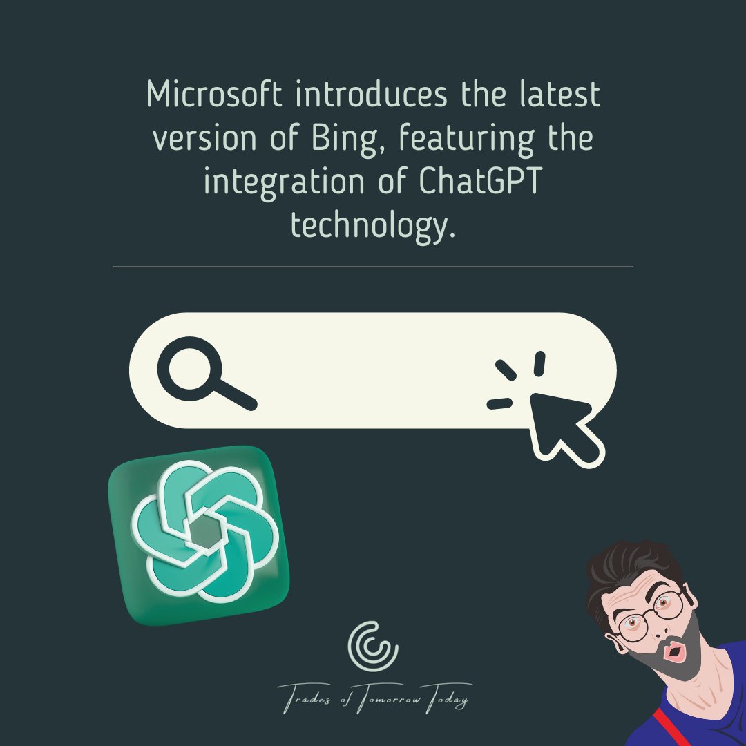 Microsoft just made a big move in the search engine game with the launch of "The New Bing" powered by an upgraded version of the AI technology behind ChatGPT. Get ready for a whole new way of finding information online! 

#Microsoft #Bing #ChatGPT #AI #SearchEngine