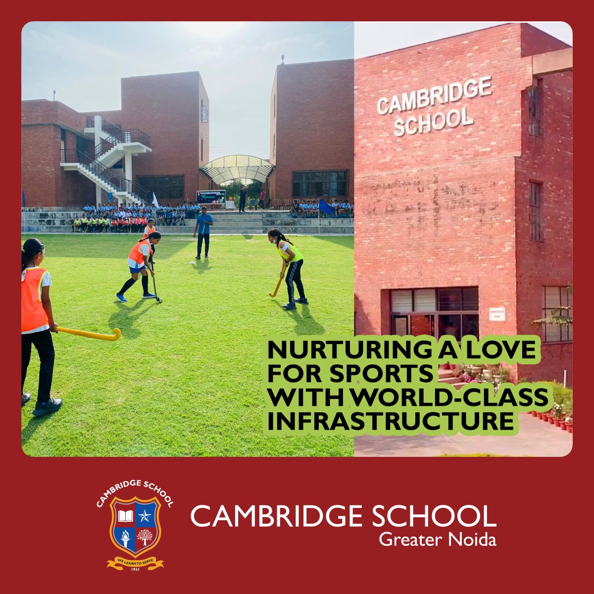 CambridgeGNoida's tweet image. At Cambridge Schools, sports is an integral part of our curriculum, with students being encouraged to pursue sports of their choice at the world-class infrastructure under experienced coaches. 
.
.
.
#CambridgeSchoolGreaterNoida #CSGN #LearnToServe #CBSESchool #Education