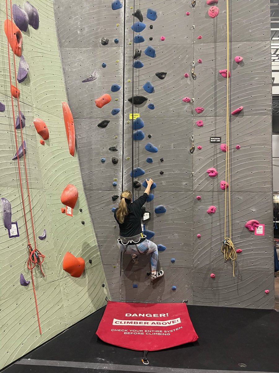 My New Year's Resolution was to get #belay lessons at Redmond #verticalworld.