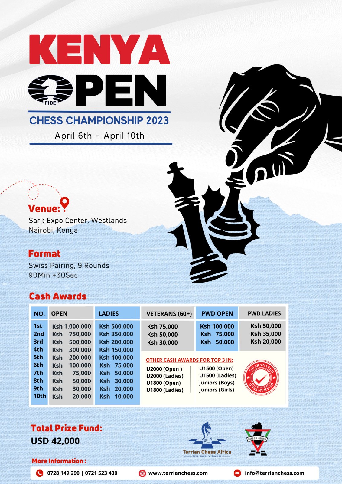 5th Easter Junior Open Chess Tournament Kicks off this Saturday