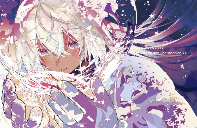 【skeb】宇宙と褐色娘 #Skeb  