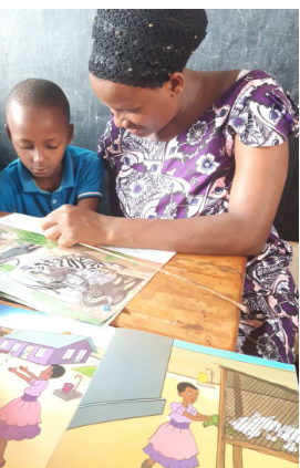 AcrossaidR's tweet photo. Parents of EPR Karama church help all children to read fluently. Parents use levelled children's books. Let's encourage them by upgrading their literacy skills and providing enough materials. https://t.co/mCYhxTpq5b