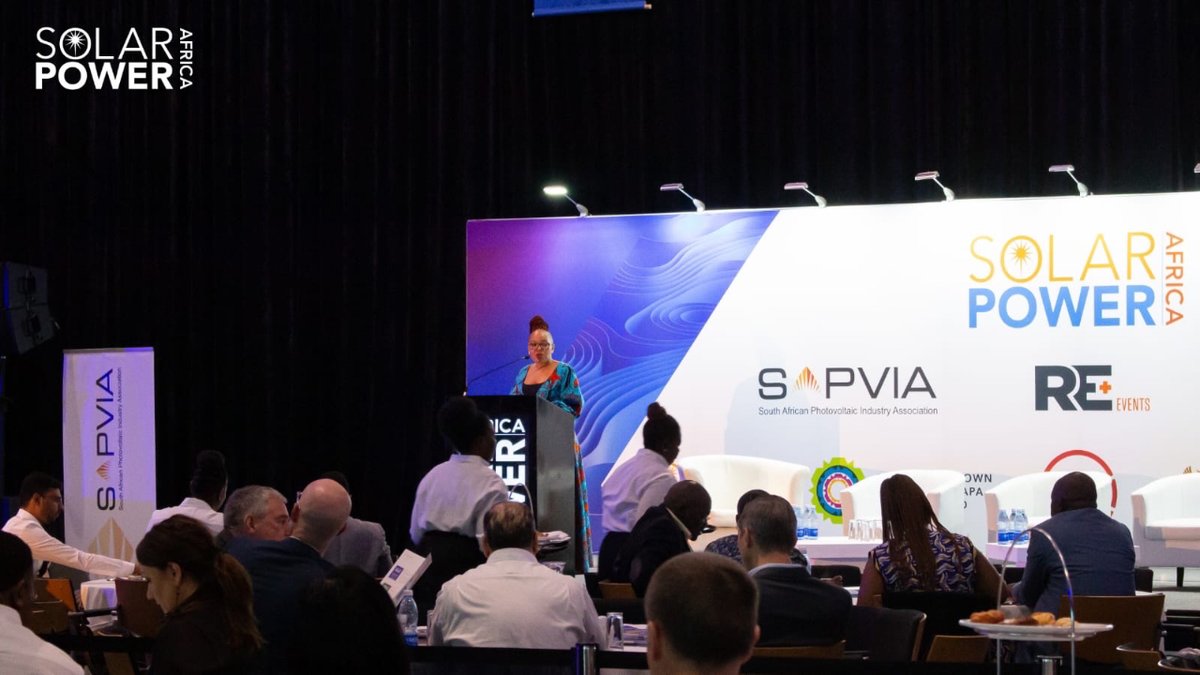 SolarPower_RSA's tweet photo. Dr. Rethabile Melamu, CEO of SAPVIA, is kicking off the conference with the welcome address. Get ready for a day of insightful discussions and networking opportunities!
-
#SPAConference #Expo2023 #RenewableEnergy #SPA2023 #SolarPowerAfrica https://t.co/3ShjqzbsMS