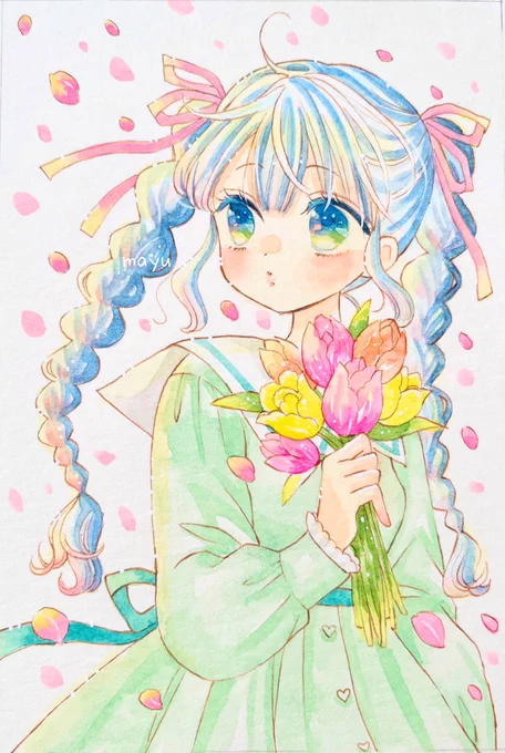 春を運ぶ  #イラスト