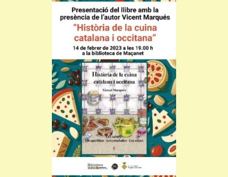 JordiCultura's tweet photo. Pareu atenció! Recordeu que dimarts vinent 14 de febrer (19 h) es presenta el llibre de Vicent Marqués "Història de la cuina catalana i occitana" a la Biblioteca Municipal de #Maçanet de la Selva. De debò que us agradarà!
https://t.co/cd1zZOT9pI
#culturasegura## https://t.co/i7nWm88WSO