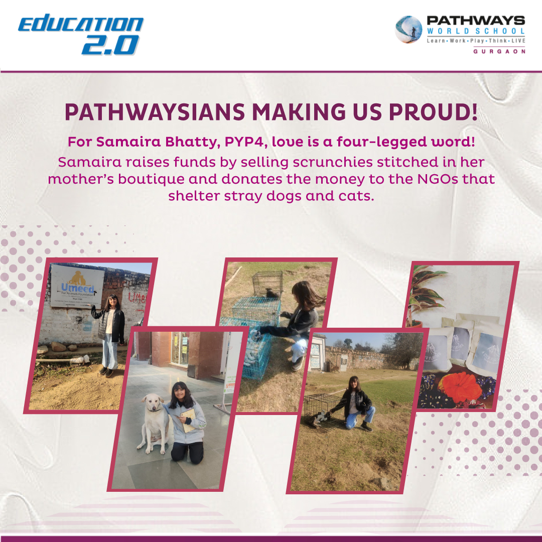 Kudos to Samaira Bhatty, PYP4, for her selfless initiative towards the voiceless! She raises funds by selling scrunchies stitched in her mother’s boutique and donates the money to the NGOs that shelter stray dogs and cats. 
.
.
.
.
.
#animallover #careforanimals #compassion