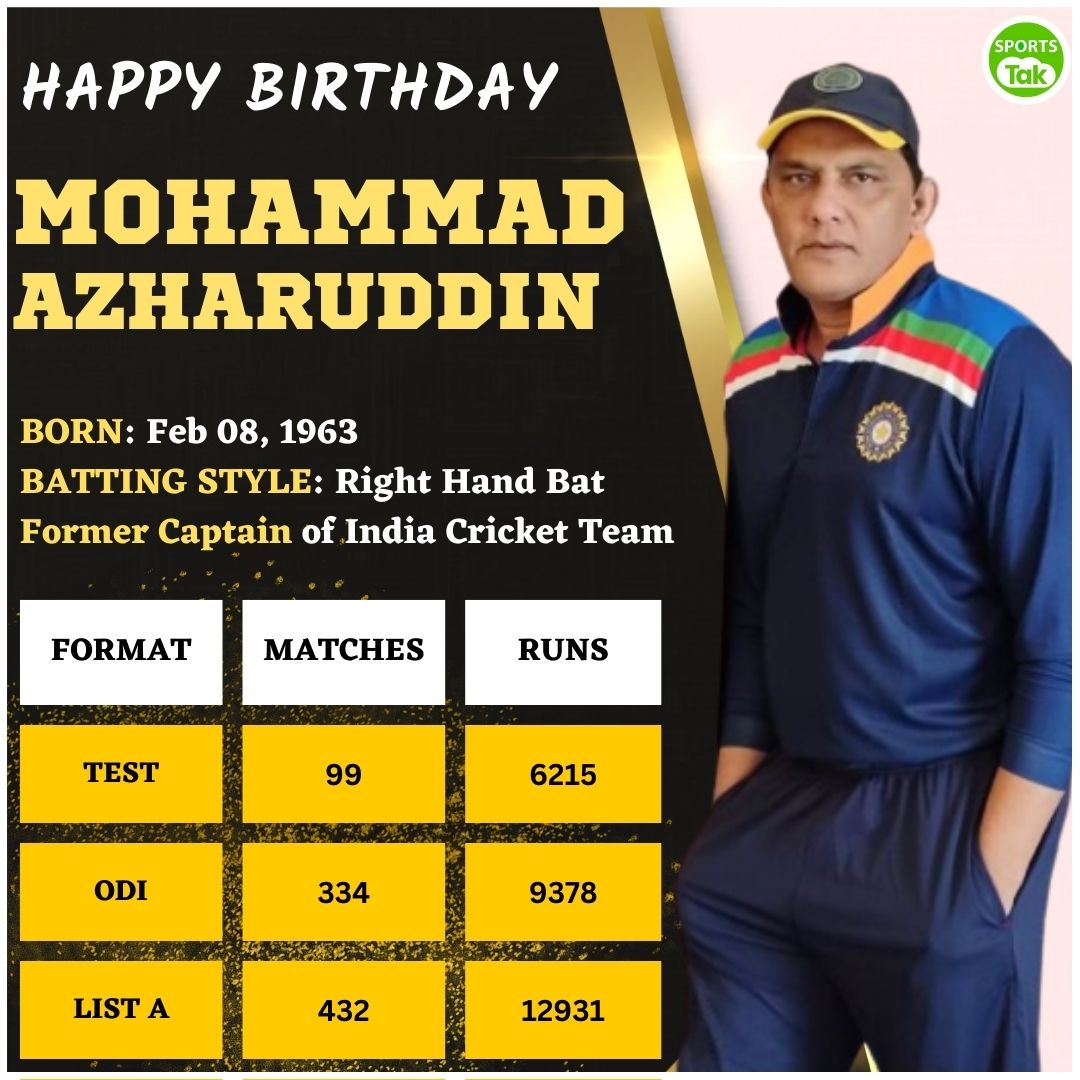 sports_tak's tweet image. Happy birthday, Mohammad Azharuddin🎂

@azharflicks @BCCI  
#happybirthday #MohammadAzharuddin #HBDAzhar #BCCI #azharflicks #sportstak