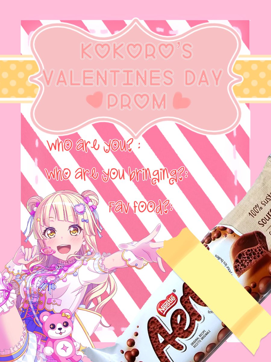 Hoping the chocolate influences some more people to come!! If you don’t like Aero I can switch it for something else!! 
Please fill out the invite in the replies as per usual!! (≧∇≦)ﾉ there’s a surprise for everyone who attends!
(chocolate-less version will be below)