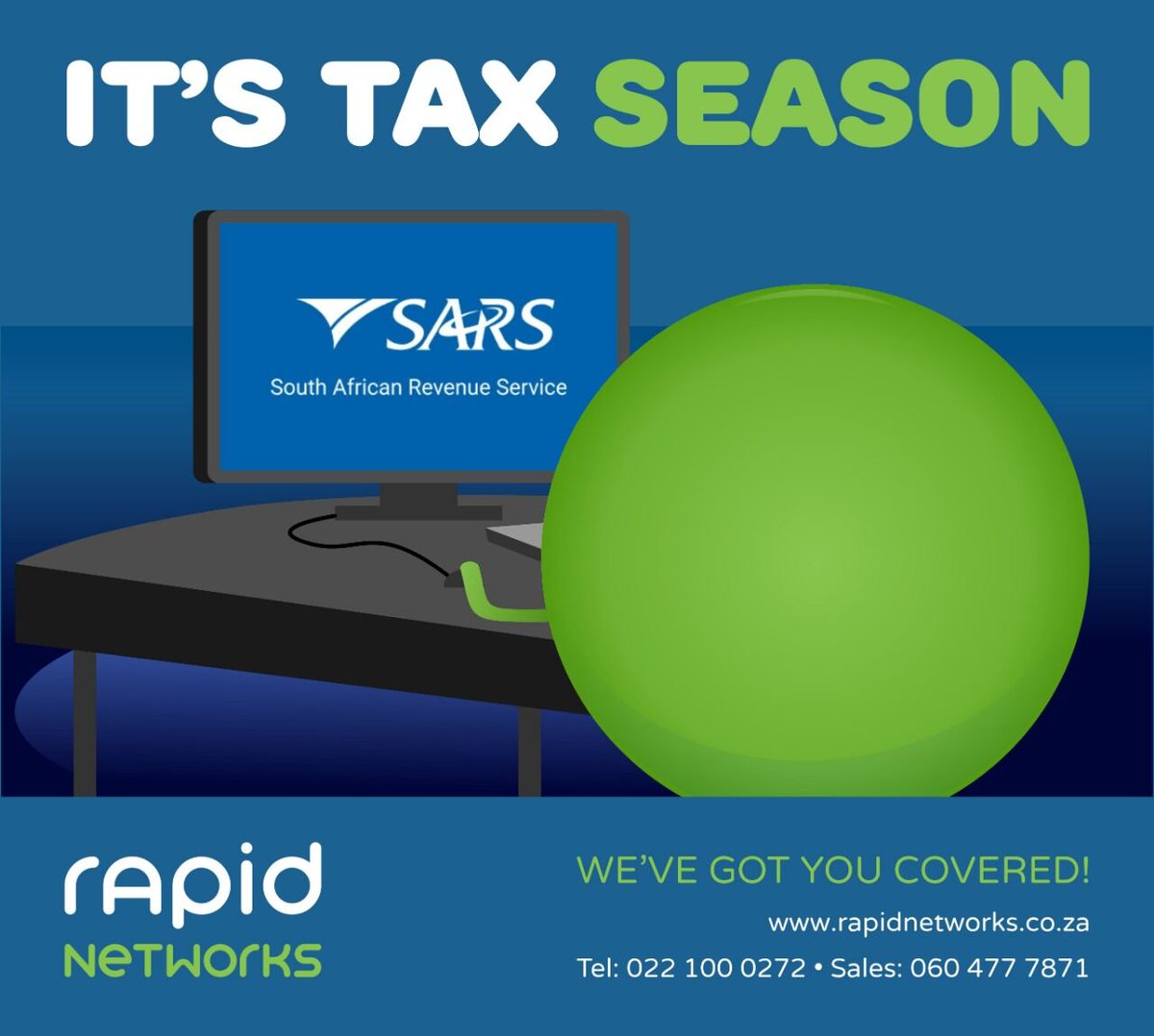 Rapid_Networks's tweet photo. Is your provisional tax ready for submission? 😱

You’ve still got time before the 28 February deadline! We’ll ensure you’re always connected so you can get your finances in order. 😄

#RapidNetworks #TaxSeason #WestCoast #StayConnected #Wifi #ISP https://t.co/Dx6eFPwJqX