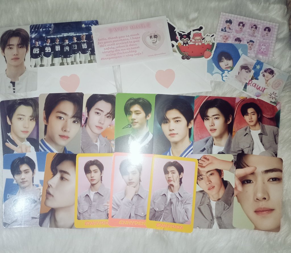 nadine02alliyah's tweet photo. Annyeong! Sunghoon got home safely! Sorry for the late feedback po. Thank you so much for packing them well, and for freebies! Stay safe po o(≧▽≦)o
♥︎ @wuvchae | #tnxyanyan ♥︎
♡︎ #aimemails ♡︎ https://t.co/tUkWvUaY85