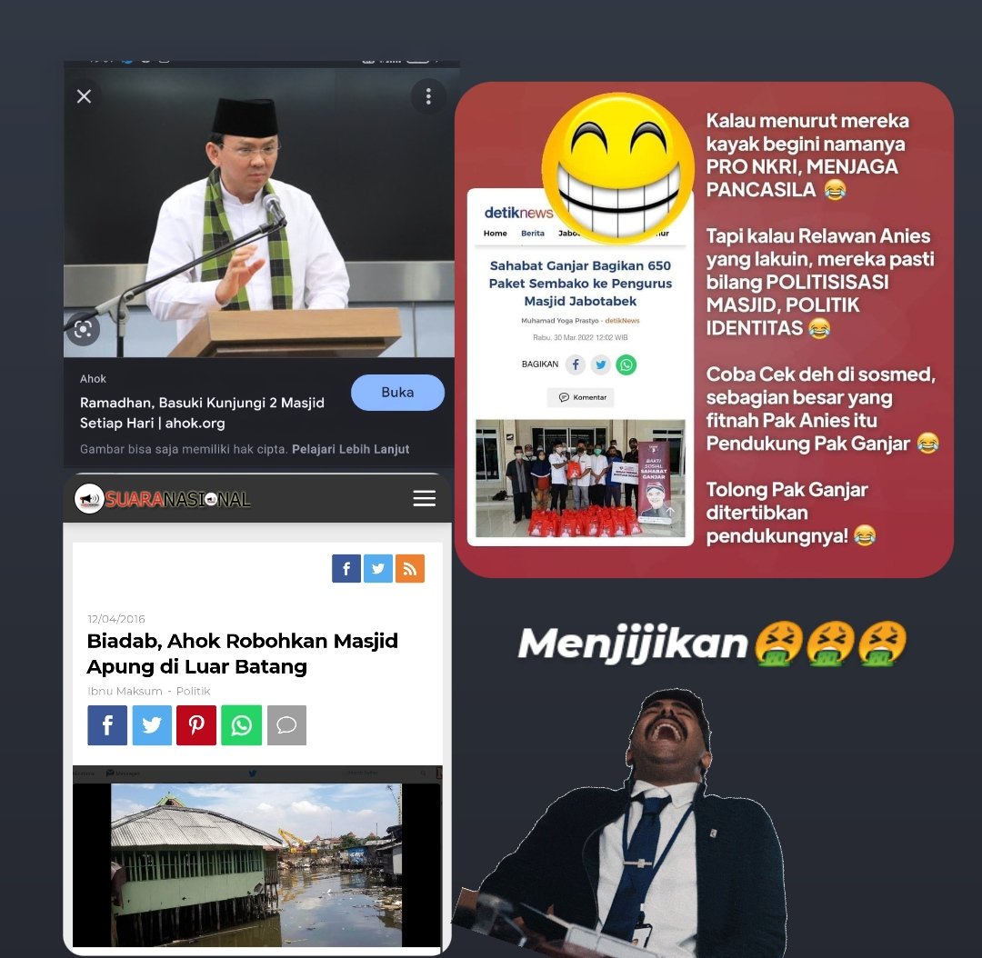 Aminahaam6's tweet photo. @arifinpribadi @Mdy_Asmara1701 @GeiszChalifah Dasar dongo mau sandi yg mau jd wagub dia yg mau mengeluarkan uang.. Perjanjian lunas klo menang malah dia yg berhutang pd rakyat jakarta.. Klo dongo dongo aja... Bayar tuh hutang majikan lu pada rakyat Indonesia 🤮🤮🤮 https://t.co/CxFVvmzS09