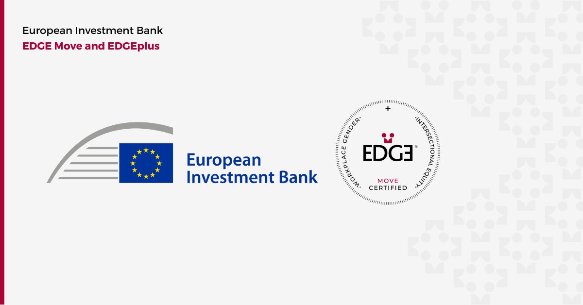 EDGE_CERT's tweet image. The @EIB has been certified at the EDGE Move and EDGEplus level, demonstrating their strong commitment towards diversity, equity and inclusion. 

#EDGEMove #EDGEplus #EDGECertification #GenderEquity #IntersectionalEquity #Diversity #Equity #Inclusion #DEI