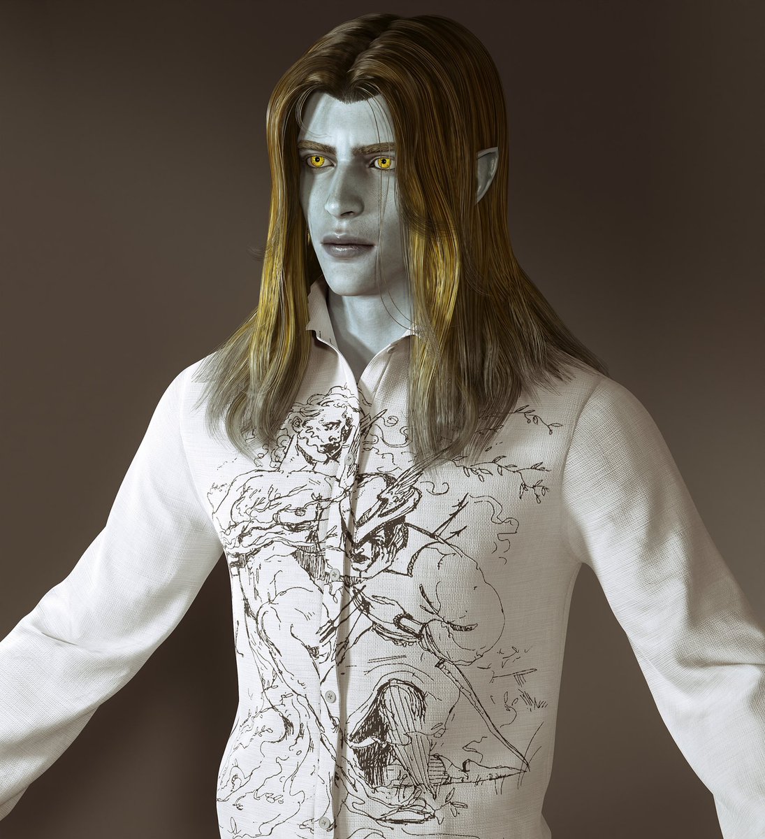 covenaunt's tweet photo. A young Fey noble wearing our Amanecer Tunic. 

We are quite excited to be building the world of Covendom w/ @hastiludes https://t.co/uUkC3men9W