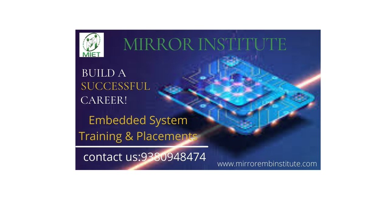 Mirrorinstitute's tweet image. Our mirror institute trained many engineering graduates till now and helped them build their technical skills and enhance career opportunities in embedded field.We provide 100% placement assured embedded training in chennai. 
#bestembeddedtraininginchennai
#embeddedsystemcourse