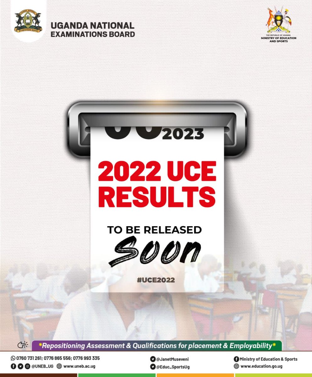 UBC UGANDA on Twitter "Date of release of 2022 UCE results to be