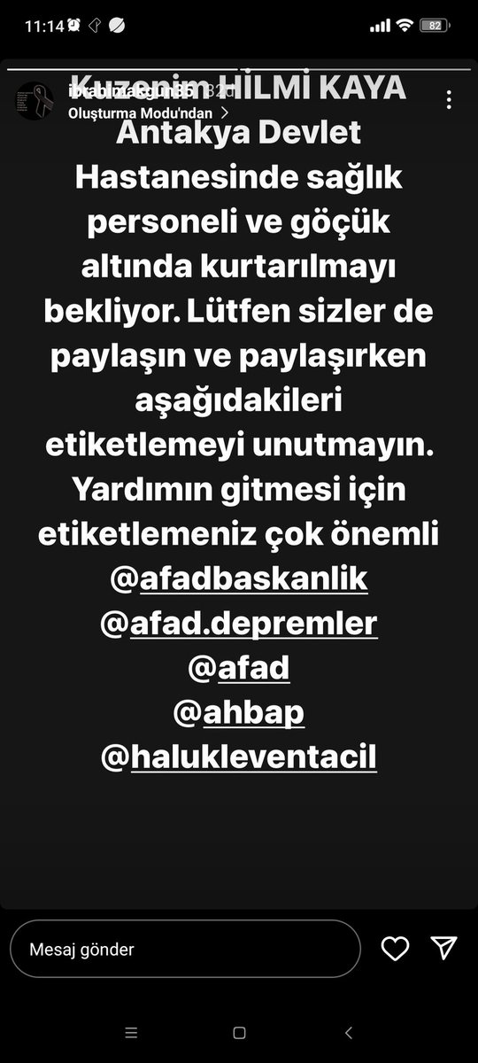 _ertasceren's tweet photo. Hilmi Kaya Antakya Devlet Hastanesi'nde göçük altında kurtarılmayı bekliyor! @ahbap @AFADBaskanlik @BabalaTv @OguzhanUgur @haluklevent https://t.co/IMBMbQwqCN