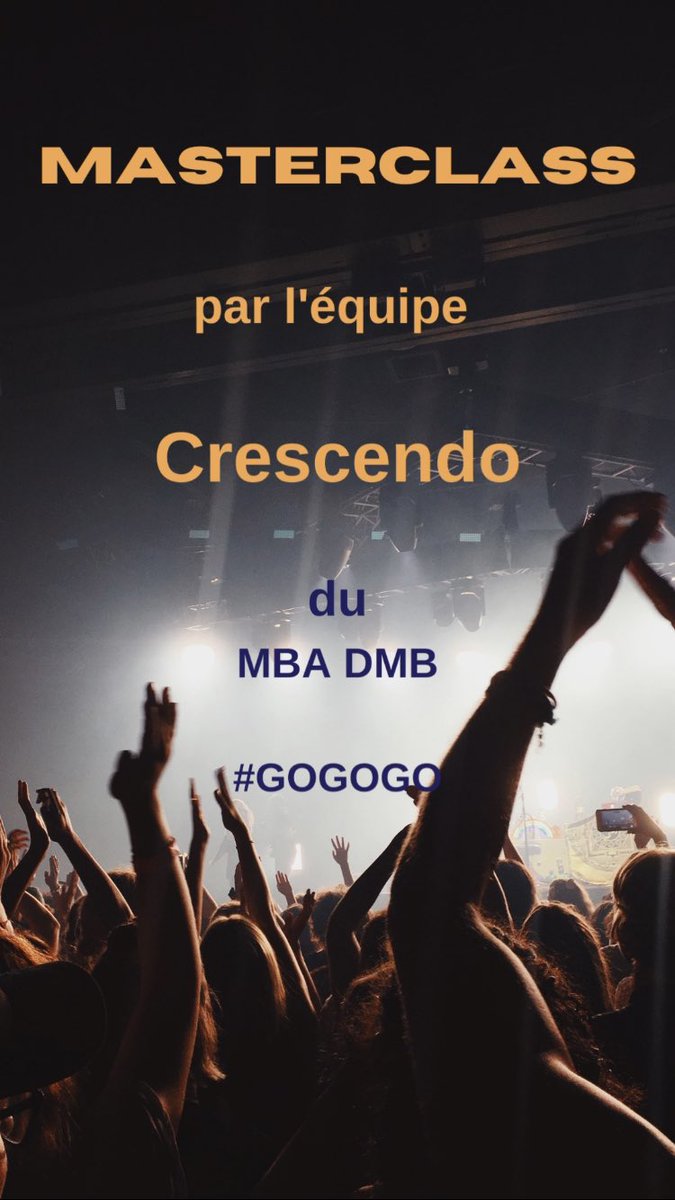 DanaHerskovits's tweet photo. 🎆Attention évènement 🎆  
Dans quelques minutes nous présenterons la Masterclass Transformation Digitale du Concert  
#MasterclassCrescendo #MBADMB 
#TransfoNum 
@VincentMontet @ArnaultChatel @wtaranoff https://t.co/j3xfuAESr1