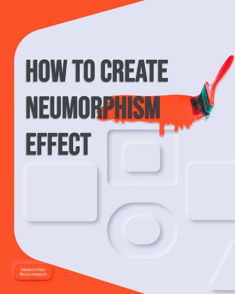 SwapnilUx's tweet image. How to create Neumorphism effect?
#uxdesign #uidesign #FigmaTips