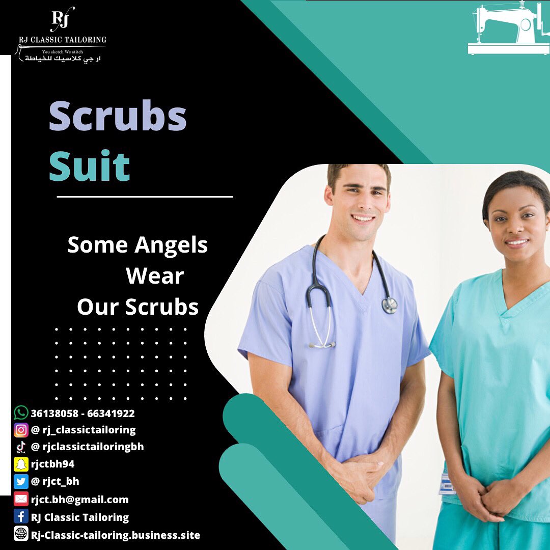rjct_bh's tweet photo. We make the perfect Uniforms you’re looking for..
#Scrubs #ScrubSuit #Medical #Uniform #Nurse #Nursing #Doctor #DoctorinBahrain #NursesinBahrain #BahrainHospital #BahrainClinic #RJClassicTailoring #Salmaniya #Manama #Bahrain https://t.co/6x6pknMnyk