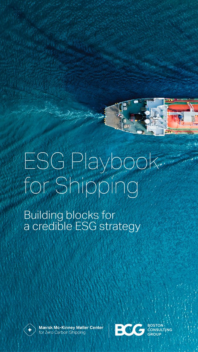 Today, we launch the ESG Playbook for Shipping with @BCG 🌱 The ESG Playbook for Shipping makes it easier for shipping companies to create robust and actionable strategies on Environmental, Social and Government. Tomorrow's license to operate? zerocarbonshipping.com/publications/t…