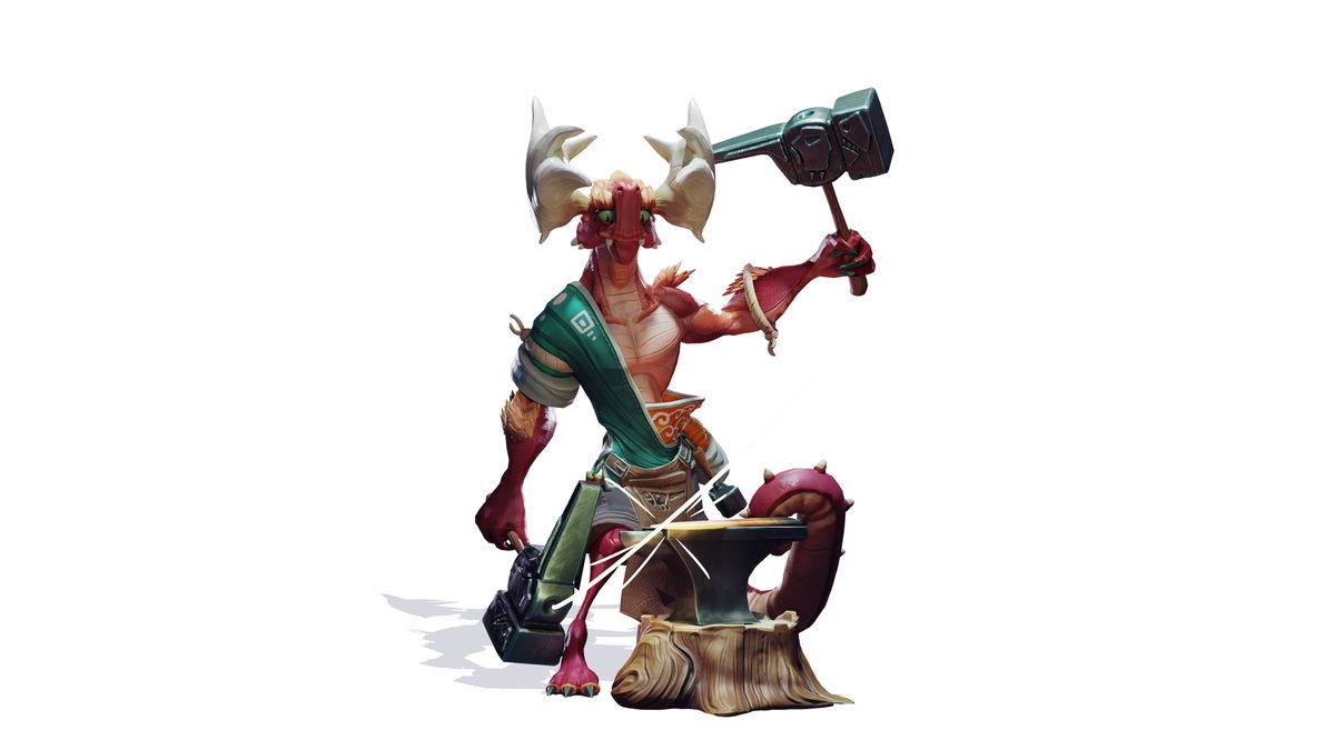 MNicholson_Arts's tweet photo. Dragon smith retexture and render rework. Been trying to up my texture game.

#gameart #characterart #3dart #zbrush #Blender3d #substancepainter #gamedev https://t.co/rMFxpiflV2