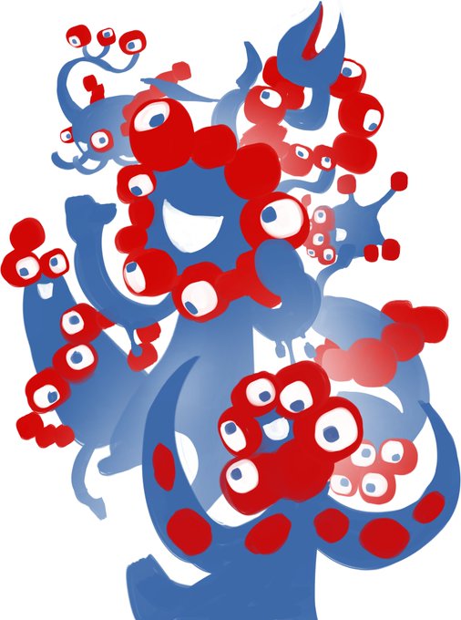 らくがきしりとり「ミャクミャク」 