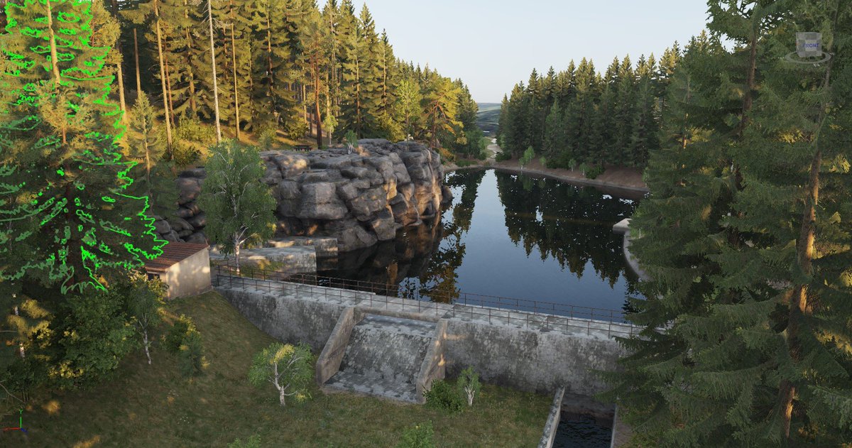 LukKotko's tweet photo. Little progress again, little Kamenka dam before and after. Probably the last dam on the map

#Arma #Enfusion #Reforger #Arma4 #Armaplatform https://t.co/nOT8XYQVx3