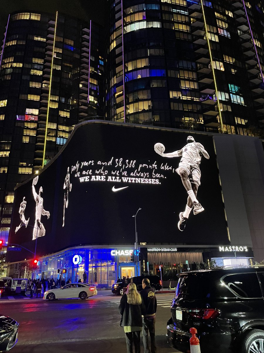 Honored to have been able to witness history. #LeBronJames #LakersVsOkc