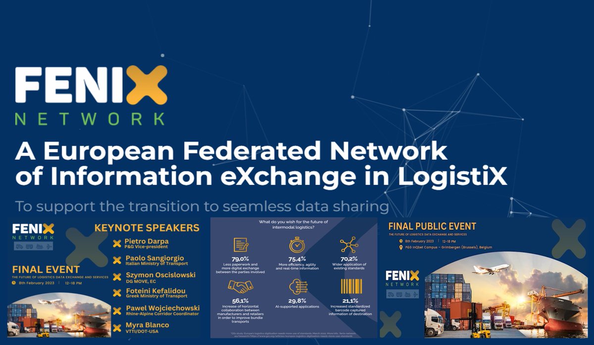 PortExpertise's tweet photo. @PortExpertise & @CLEANconnectnet / @CLEAN_iSCM (#CC_Mobility) – represented by #PeterBresseleers & @knowledgEnabler (Joris Claeys) - will be present at the #FinalEvent of @FENIX_LogistiX. We are looking forward participating in #FENIX2.0, a joint initiative to set & maintain ... https://t.co/BTy2l5qlvy