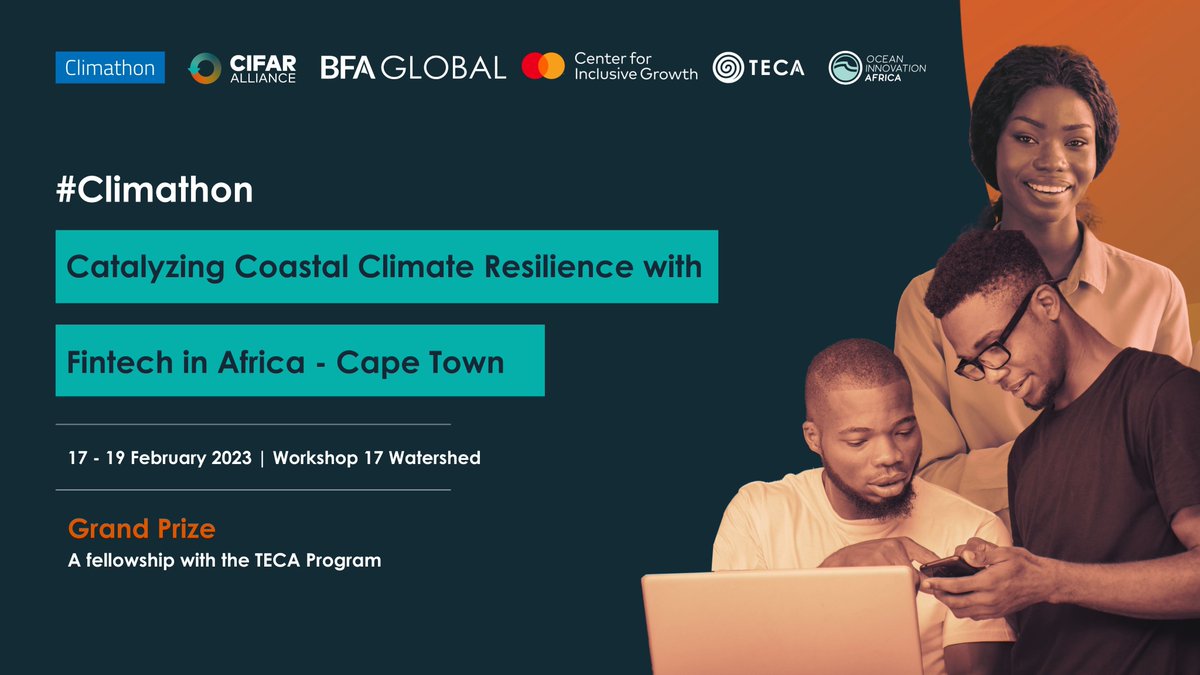 david_delser's tweet photo. Do you have an idea or a solution to help #climate vulnerable communities? Participate in the catalyzing coastal #climateresilience #climathon on Feb 17th in Cape Town. Apply now: https://t.co/hDQRf3wEHc https://t.co/7S9XrcO4KC