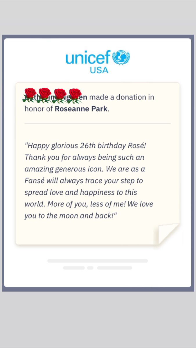 The dead toll of earthquake hit Syria and Turkey continues to rise. In honor of Rosé 26th birthday, I’ve made a donation to @UNICEF hoping to ease the lost from this devastated event. Sending all my love and prayers toward all the people in need 🌹 #ROSÉ #로제