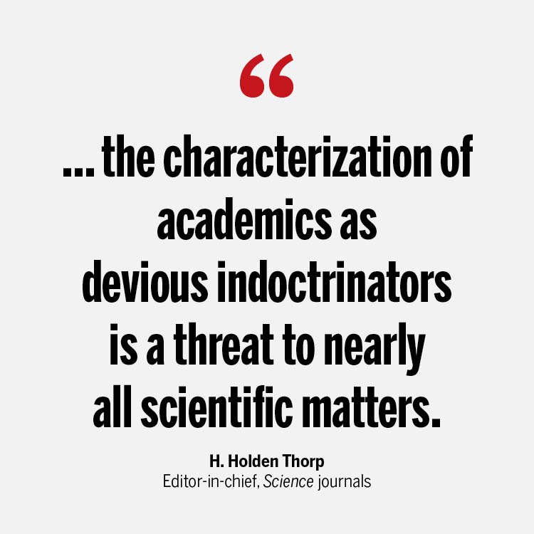 Academic freedom in the United States has had a rough few weeks, <a href="/hholdenthorp/">Holden Thorp, dormant account</a> writes in a new Editor's Blog post. "… academic leaders are going to need [courage] to get political agendas out of education …" scim.ag/1rF