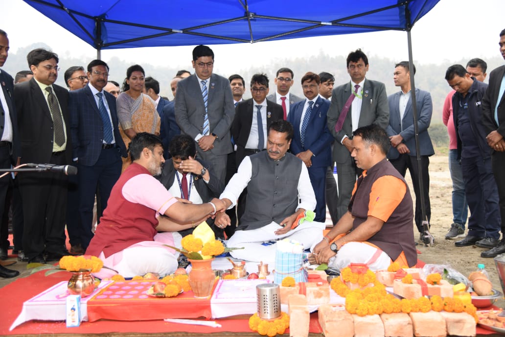 Himanta Biswa Sarma on Twitter "Addressed telephonically Bhoomi Pujan