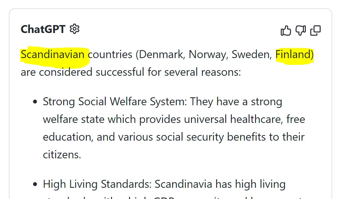 stiantonheim's tweet photo. Kremt ChatGPT - Finnland in scanidinavia? IA? https://t.co/45SY20dShM