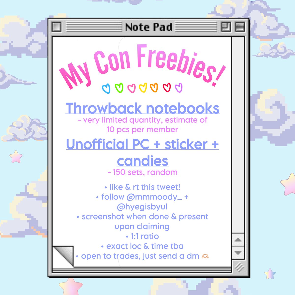 rye🦋 | mycon in mnl freebies! 📌D-4 on Twitter: